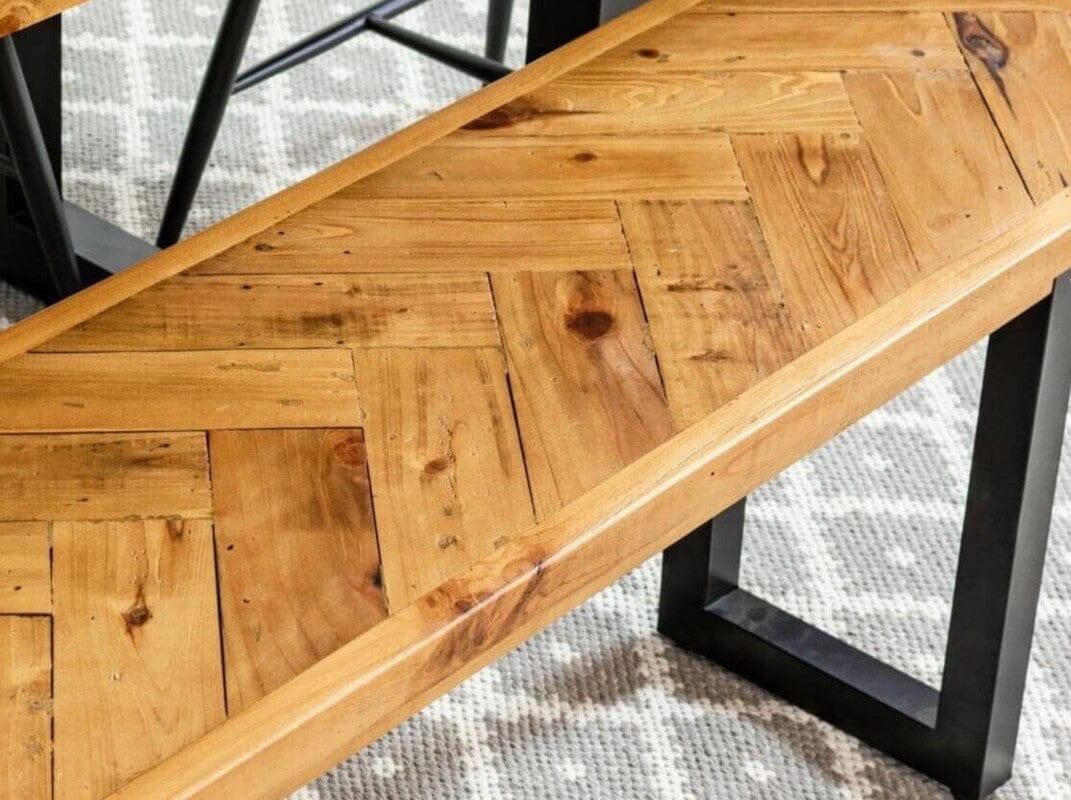 Tulsa 135cm Fixed Top Dining Table & Dining Bench
