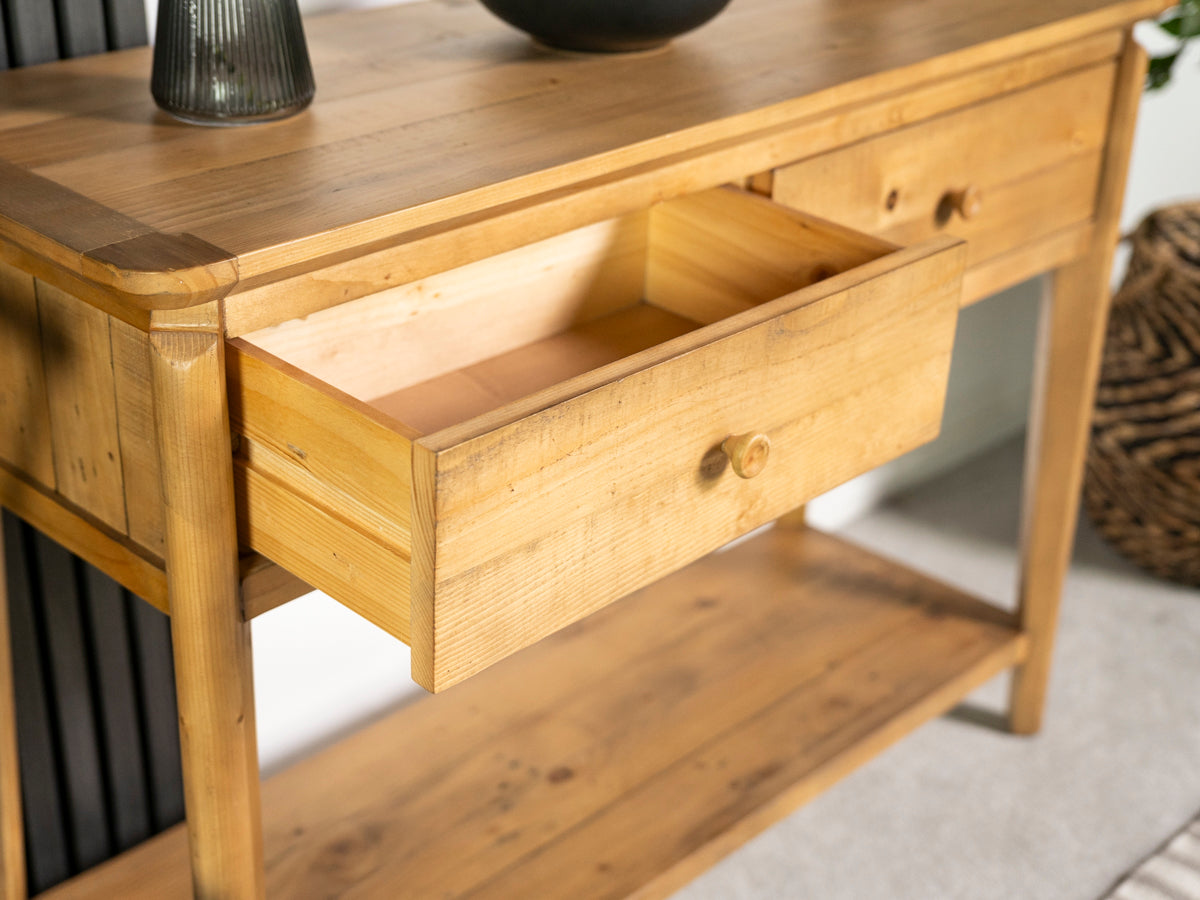 Scandi 2 Drawer Console Table
