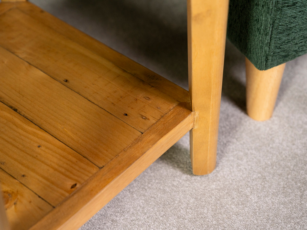 Scandi Lamp table With Shelf