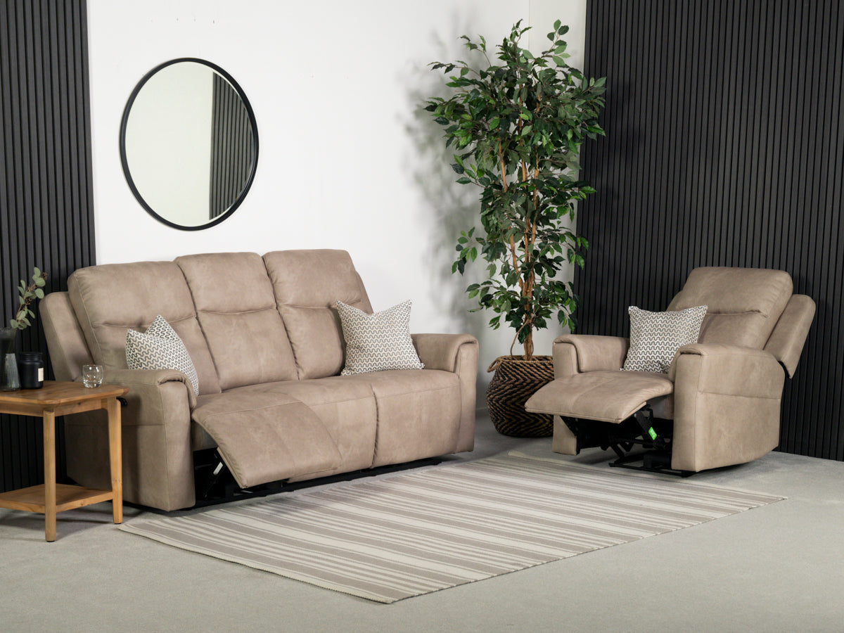 Charlie 3 Seater Power Recliner - Eco Sofa
