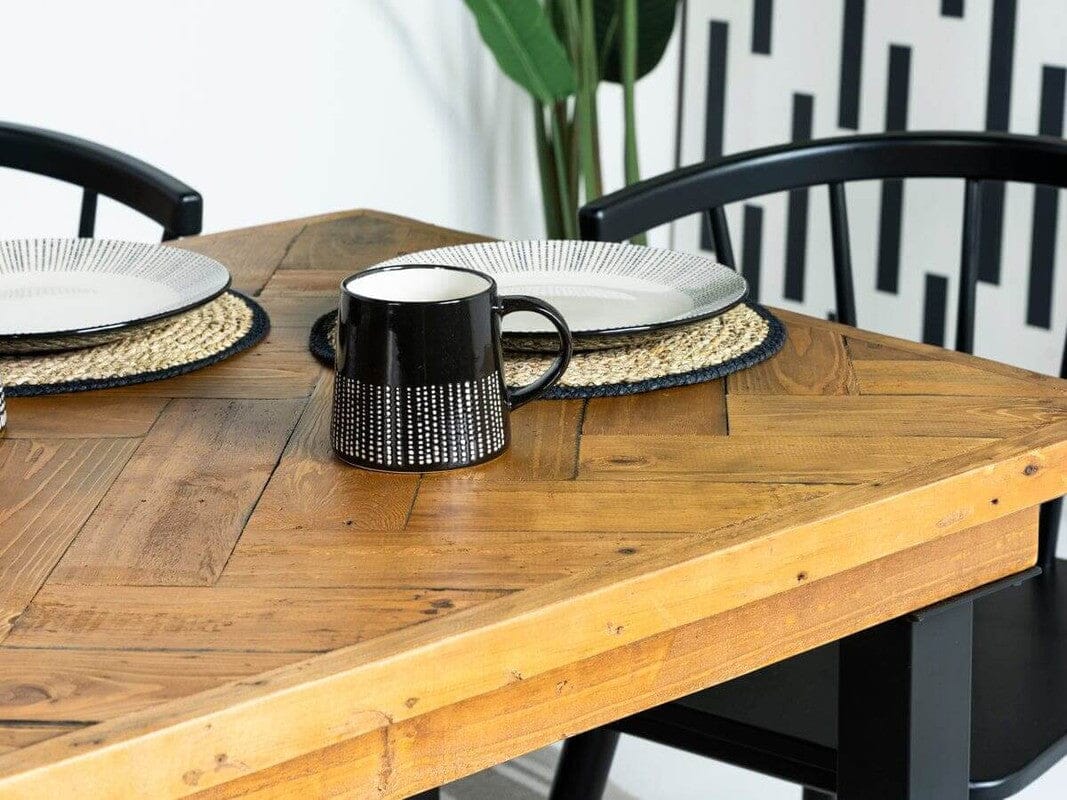 Tulsa 135cm Fixed Top Dining Table & Dining Bench