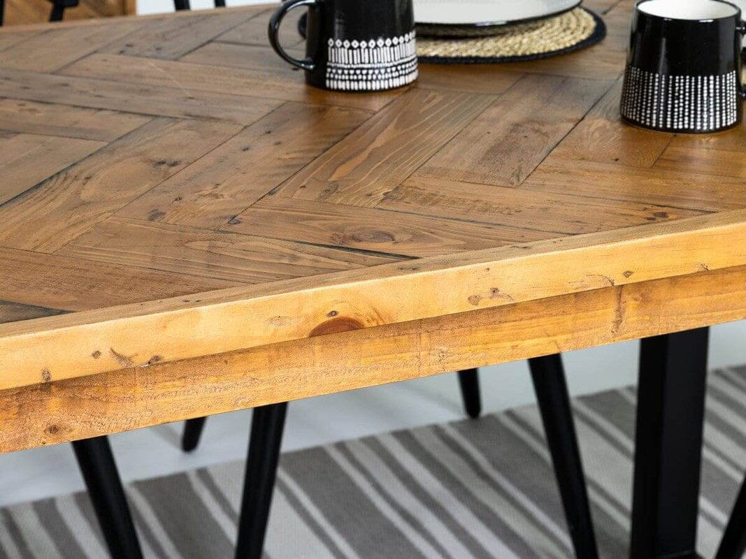 Tulsa 135cm Fixed Top Dining Table & Dining Bench