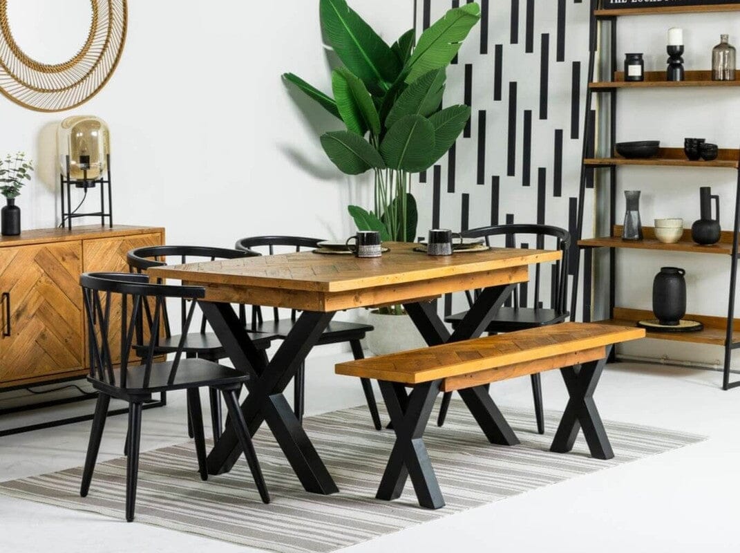 Tulsa Cross Leg Extendable Dining Table (140cm - 180cm)
