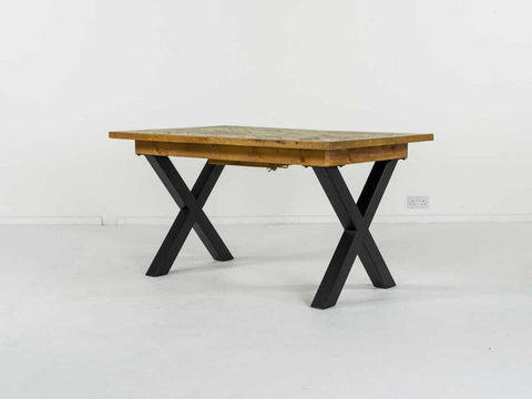Tulsa Cross Leg Extendable Dining Table (140cm - 180cm) & Gabo Dining Chairs