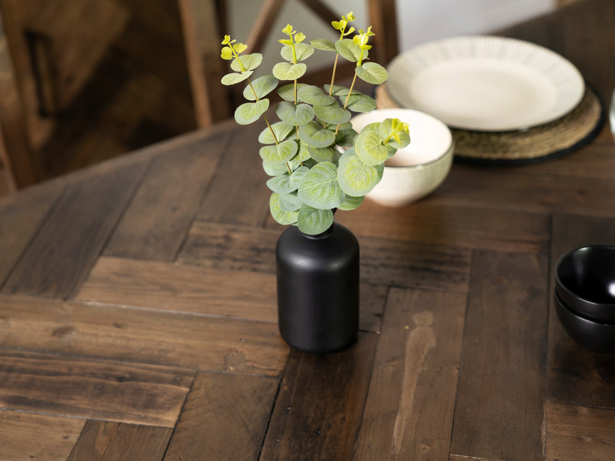 Tulsa Dark 180cm Fixed Top Dining Table & Houston Brown Chair