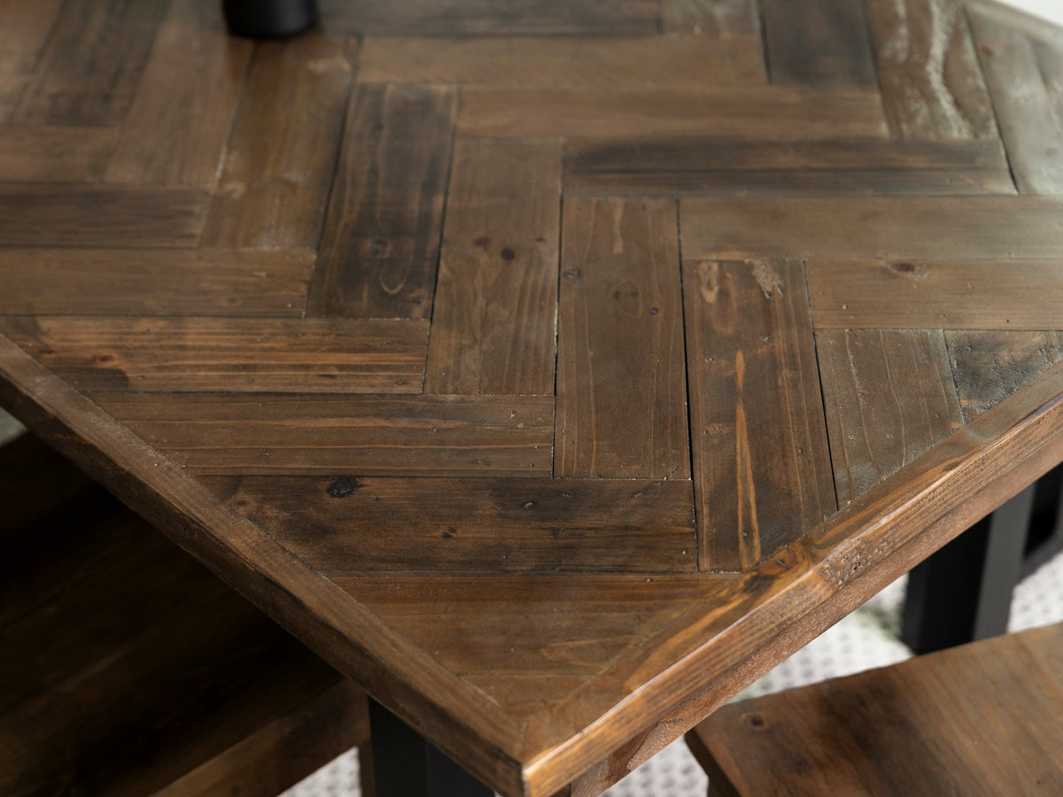 Tulsa Dark 180cm Fixed Top Dining Table & Grainger Grey Chair