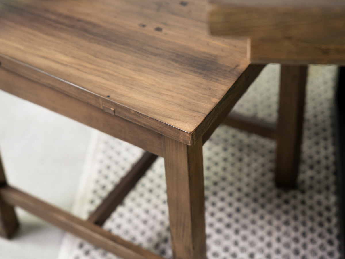 Tulsa Dark Cross Leg Extendable Dining Table (140cm - 180cm) & Tulsa Dark Cross Back Dining Chair