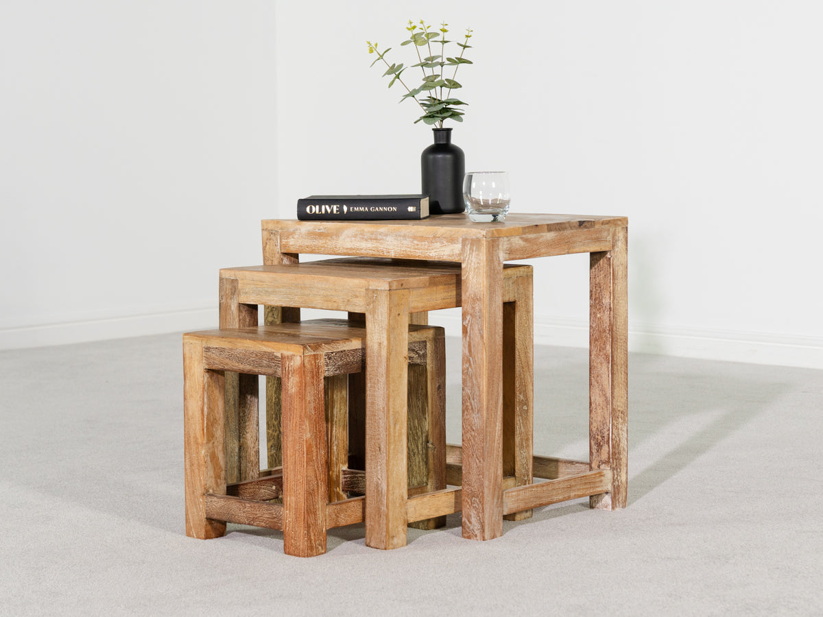 Mayflower Natural Square Nest Table