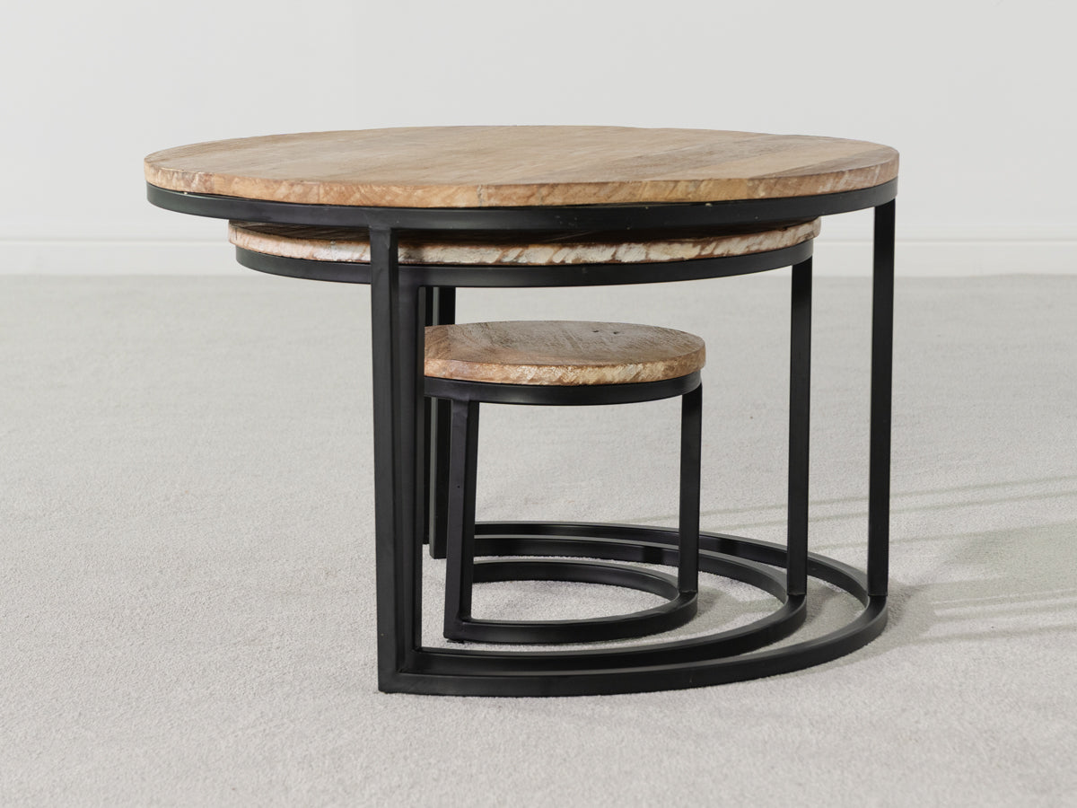 Mayflower Natural Round Nest Table