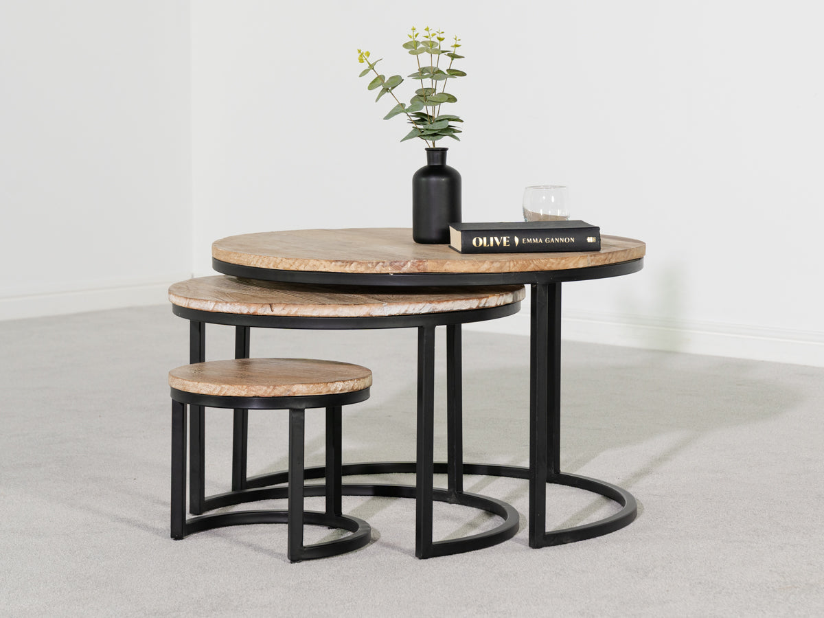 Mayflower Natural Round Nest Table