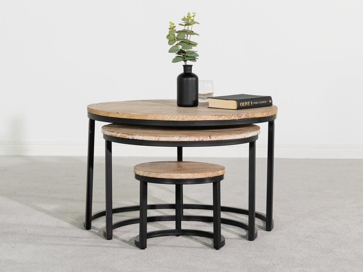 Mayflower Natural Round Nest Table