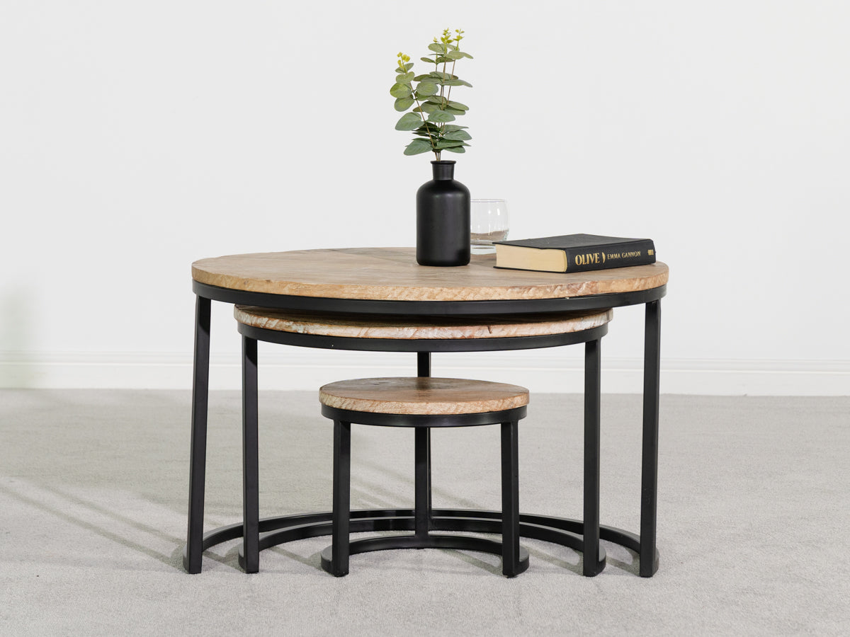 Mayflower Natural Round Nest Table