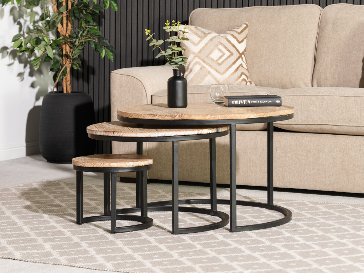 Mayflower Natural Round Nest Table
