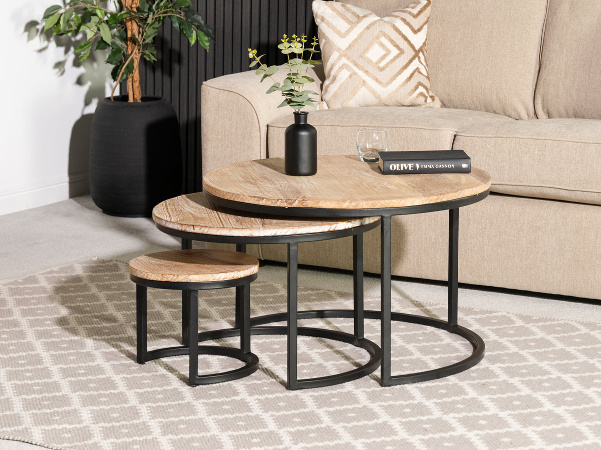 Mayflower Natural Round Nest Table