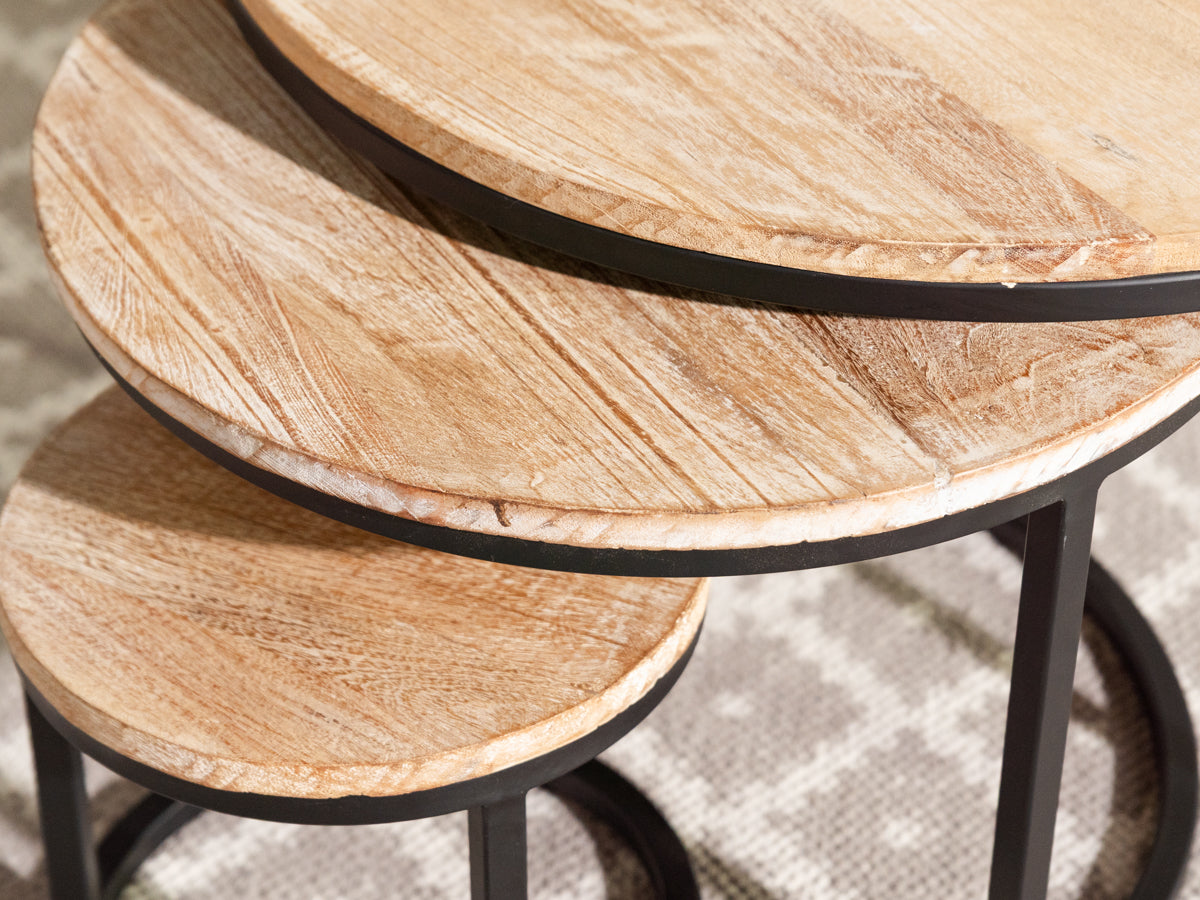 Mayflower Natural Round Nest Table