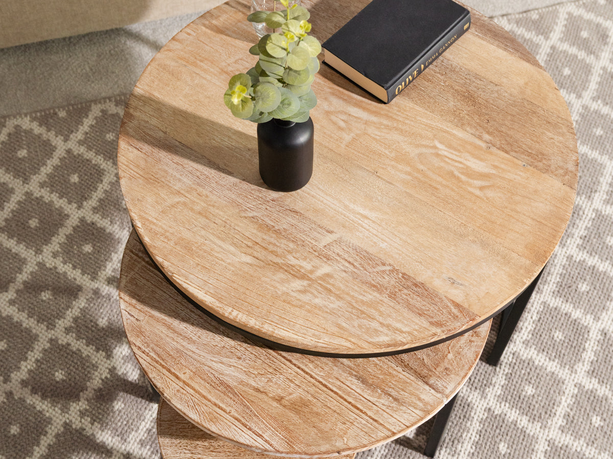 Mayflower Natural Round Nest Table