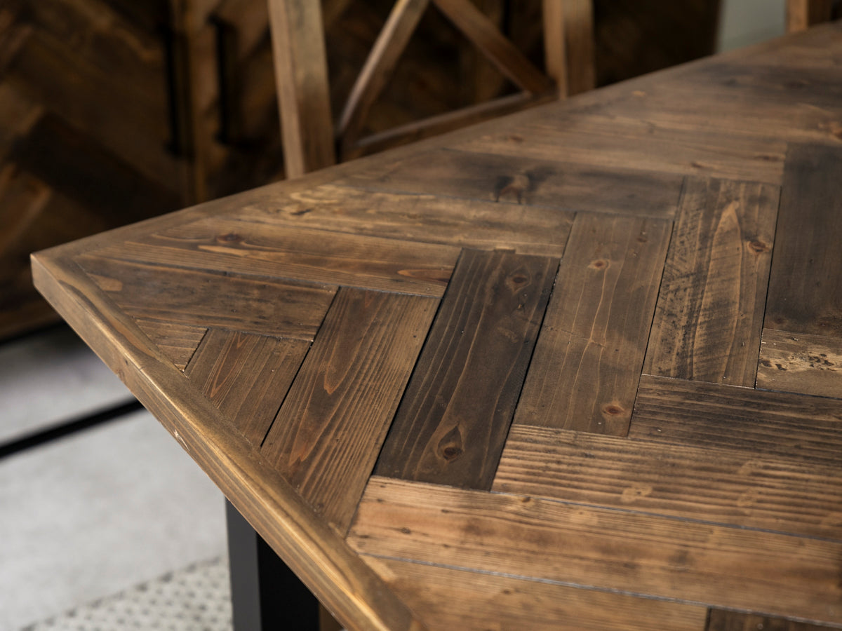 Tulsa Dark Extendable Dining Table (180cm - 240cm) & Grainger Brown Dining Chair