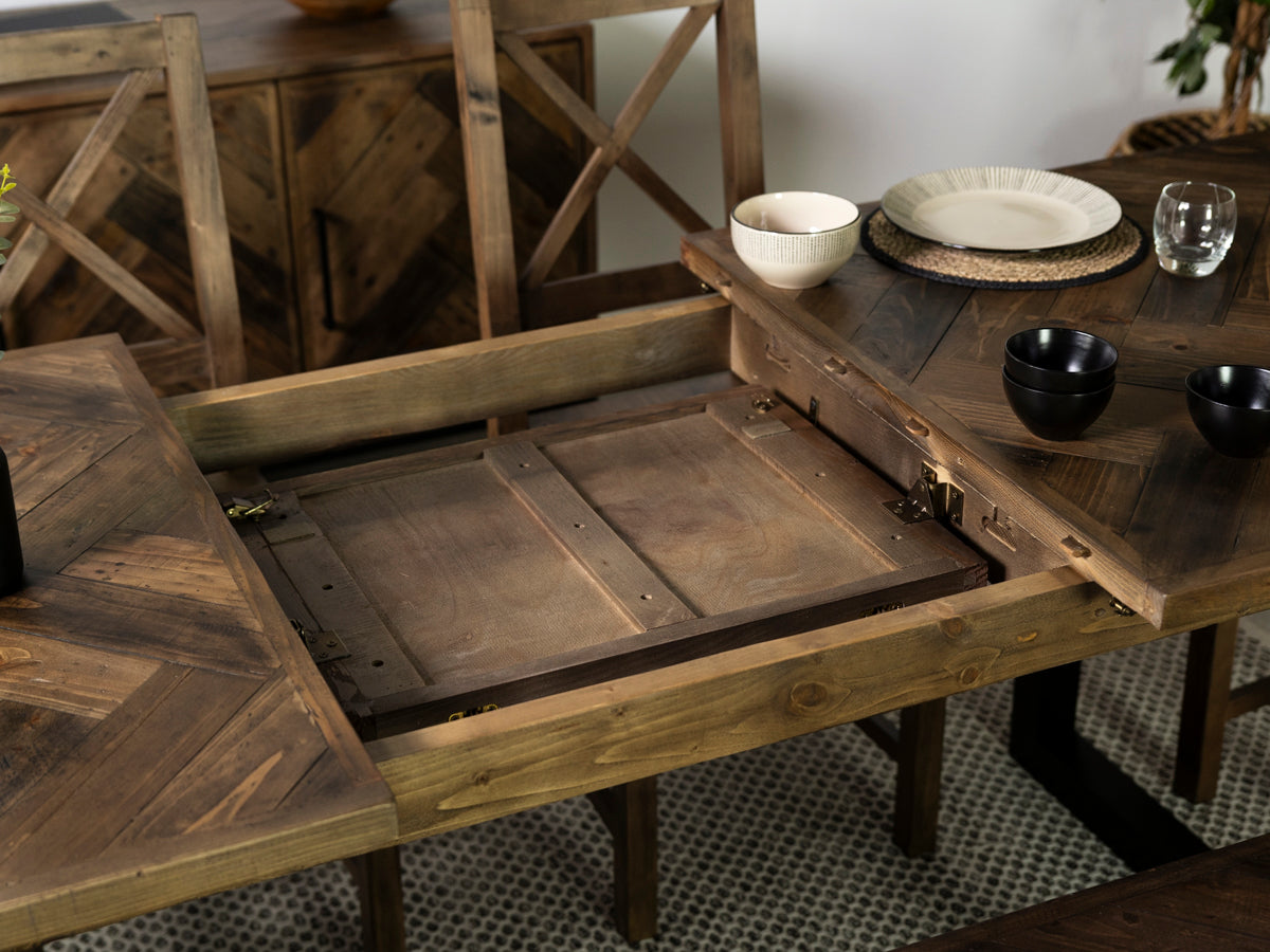 Tulsa Dark Extendable Dining Table (180cm - 240cm)