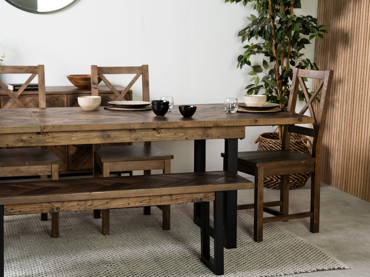 Tulsa Dark Extendable Dining Table (180cm - 240cm)
