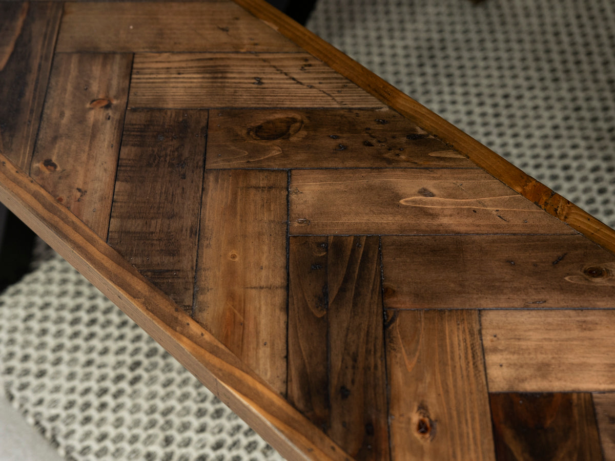 Tulsa Dark Cross Leg Reclaimed Wood Bench