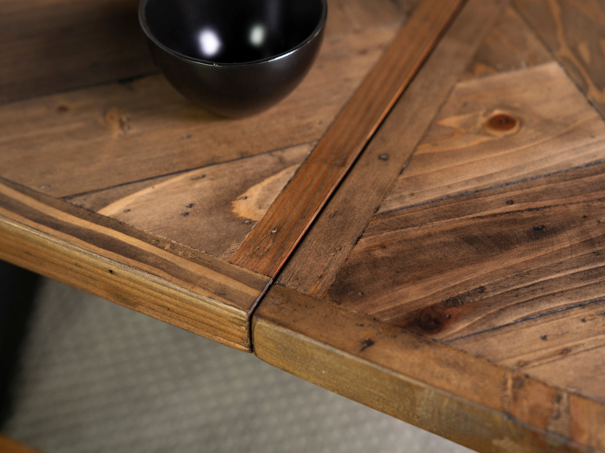 Tulsa Dark Cross Leg Extendable Dining Table (140cm - 180cm)