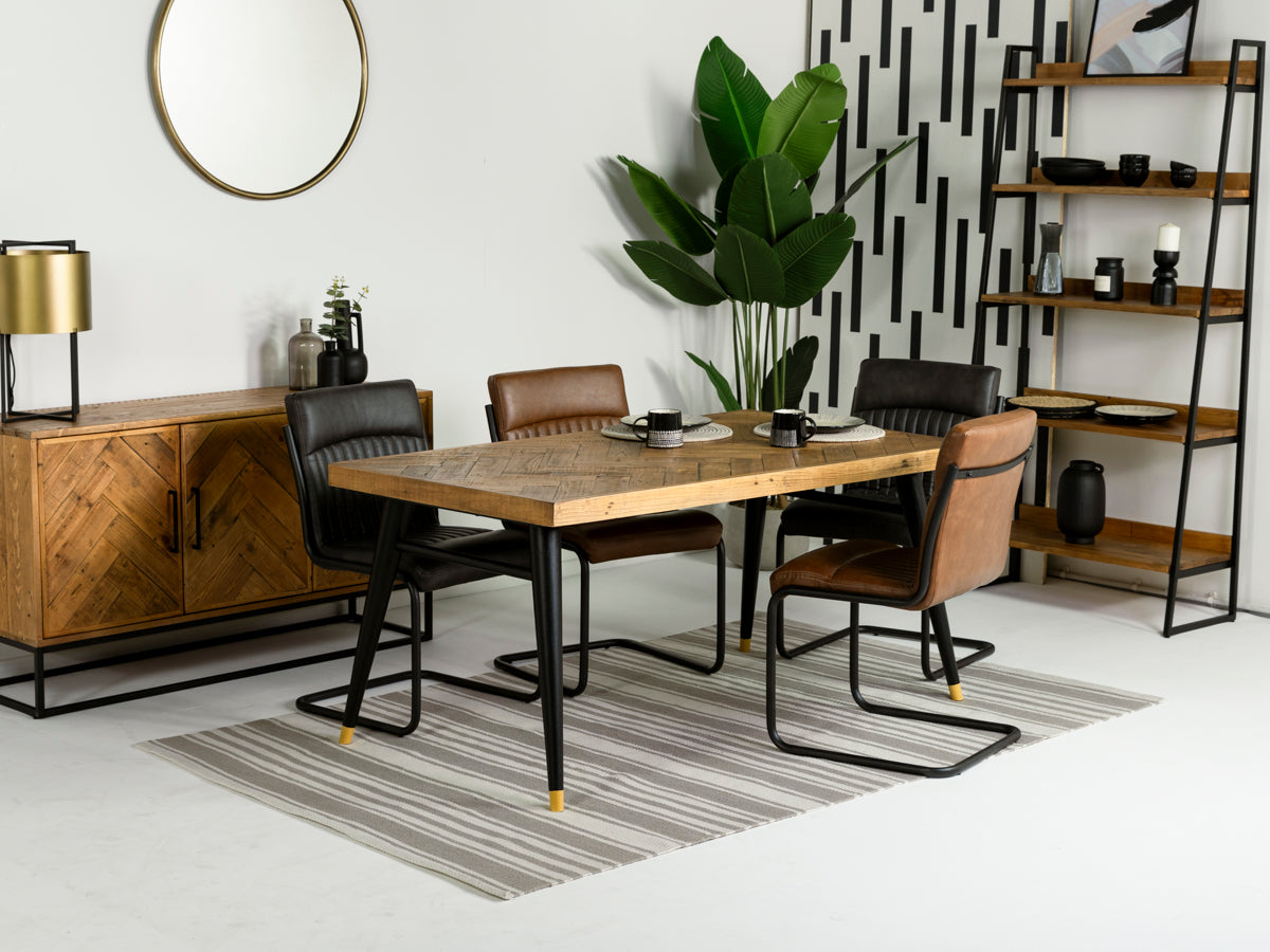 Mode Fixed Top Dining Table (160cm) & Grey Auburn Dining Chairs