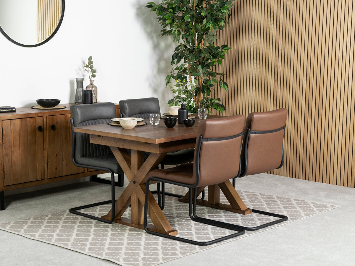 Provence Extending Dining Table (140-180cm) & Auburn Grey Dining Chair