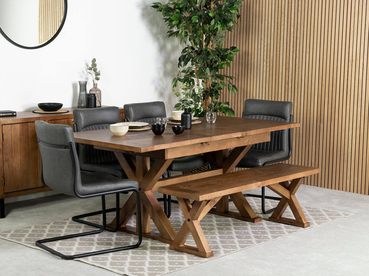 Provence Extending Dining Table (140-180cm) & Auburn Grey Dining Chair