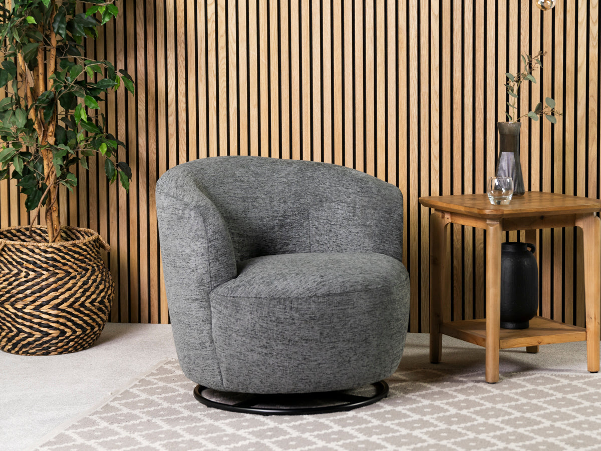 Adelaide Eco Grey Swivel Chair