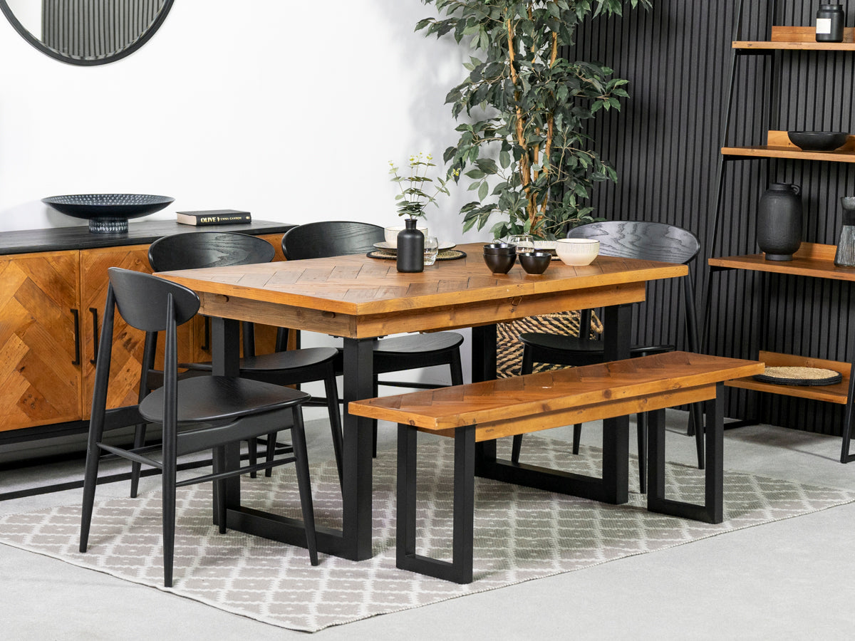 Tulsa Extendable Dining Table (140cm - 180cm) & Gabo Dining Chairs