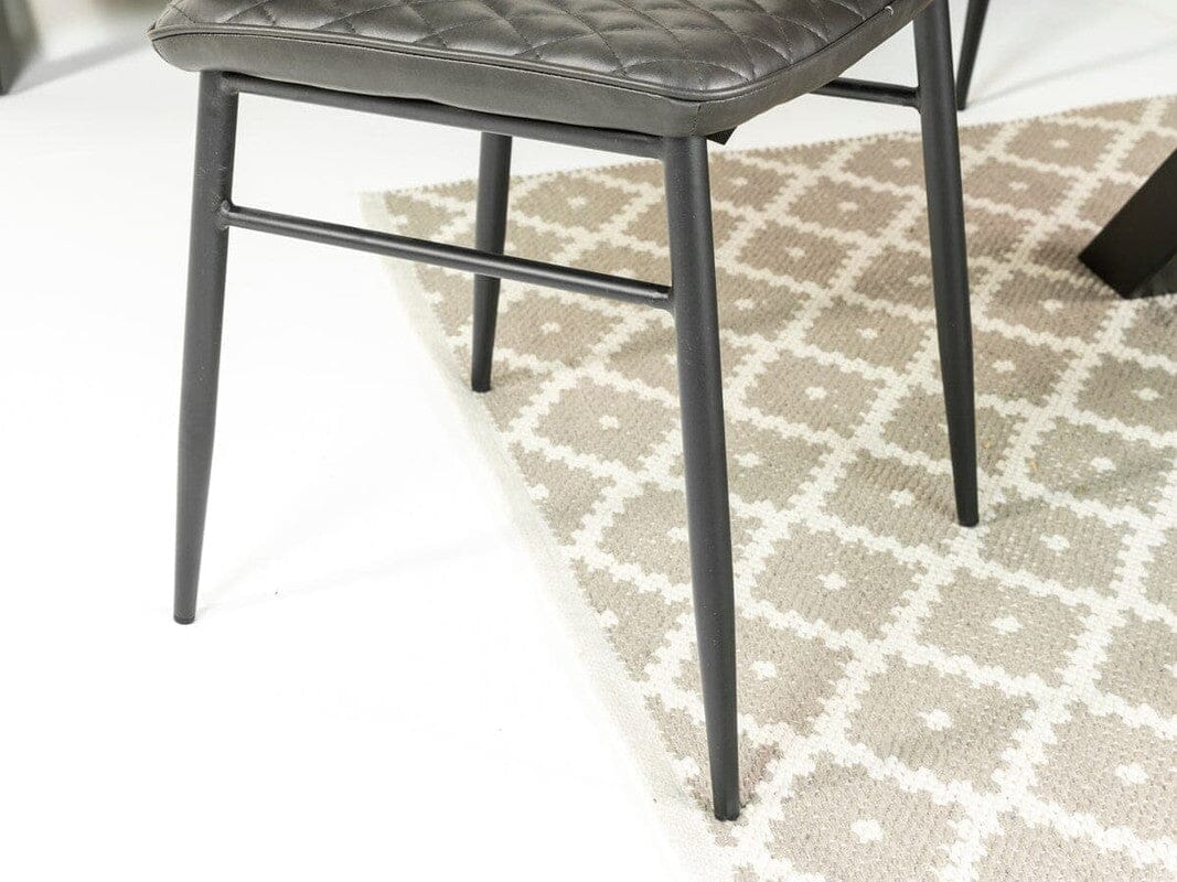 Brooklyn Light 180cm Fixed Top Dining Table & Grey Houston Dining Chairs