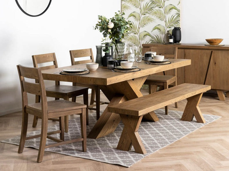 Rectangle dining room table deals with bench