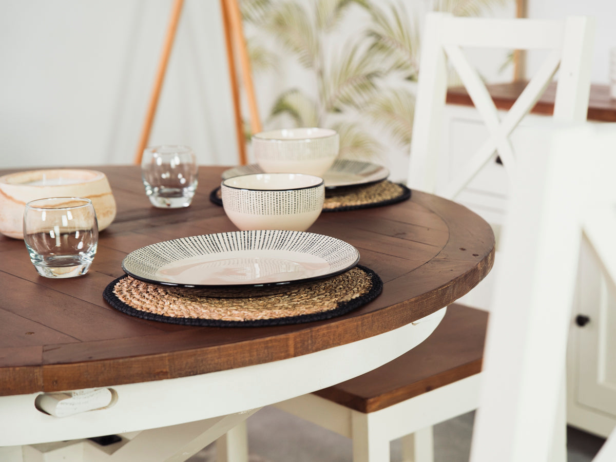 Devon Extendable Round Dining Table (120cm - 160cm)