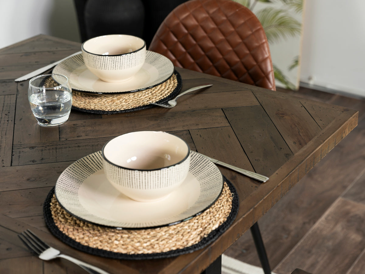 Tulsa Dark Extendable Dining Table (140cm - 180cm)