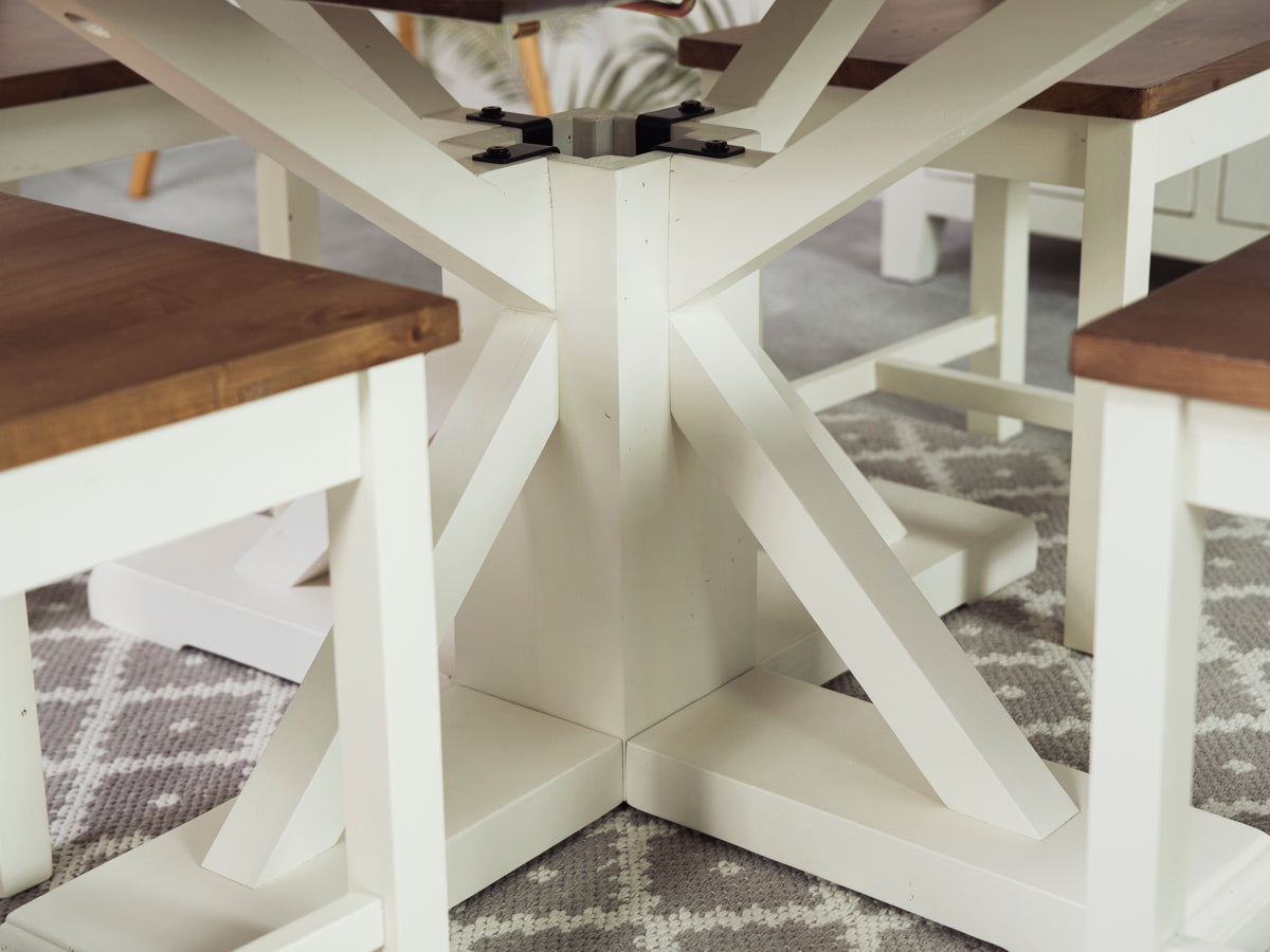 Devon Extendable Round Dining Table (120cm - 160cm)