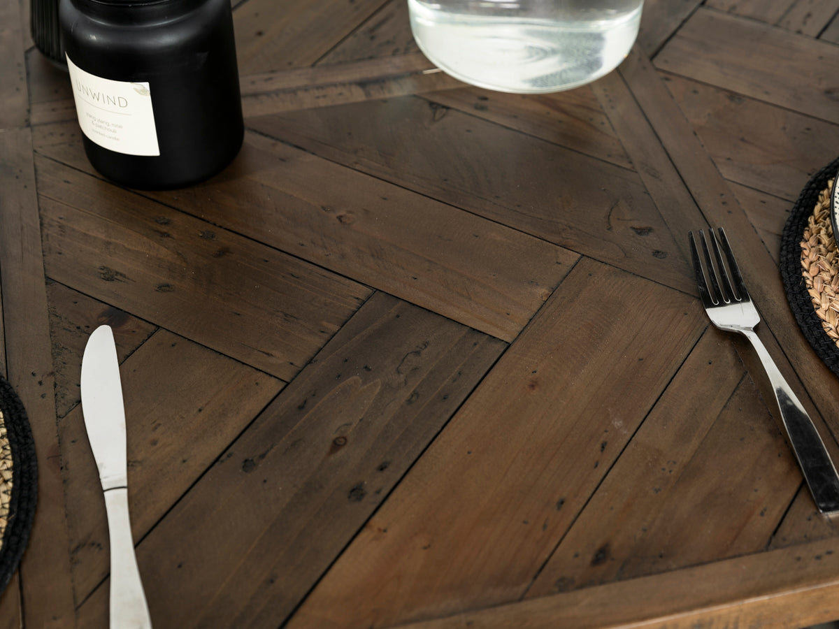 Tulsa Dark Extendable Dining Table (140cm - 180cm)