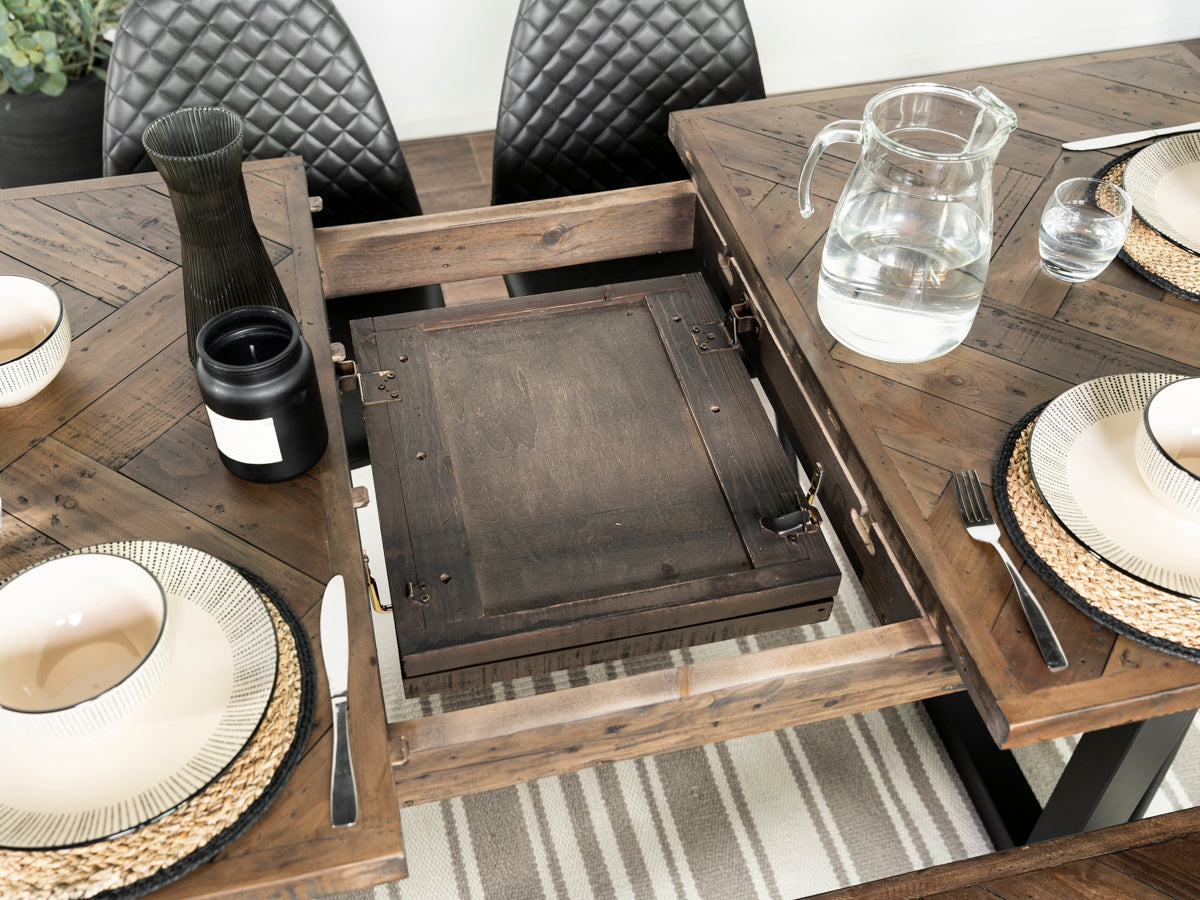 Tulsa Dark Extendable Dining Table (140cm - 180cm)