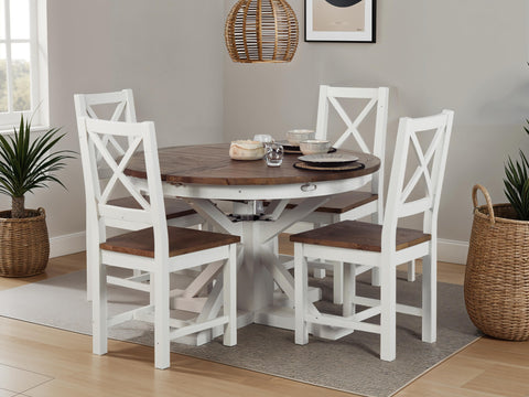 Devon Extendable Round Dining Table (120cm - 160cm)