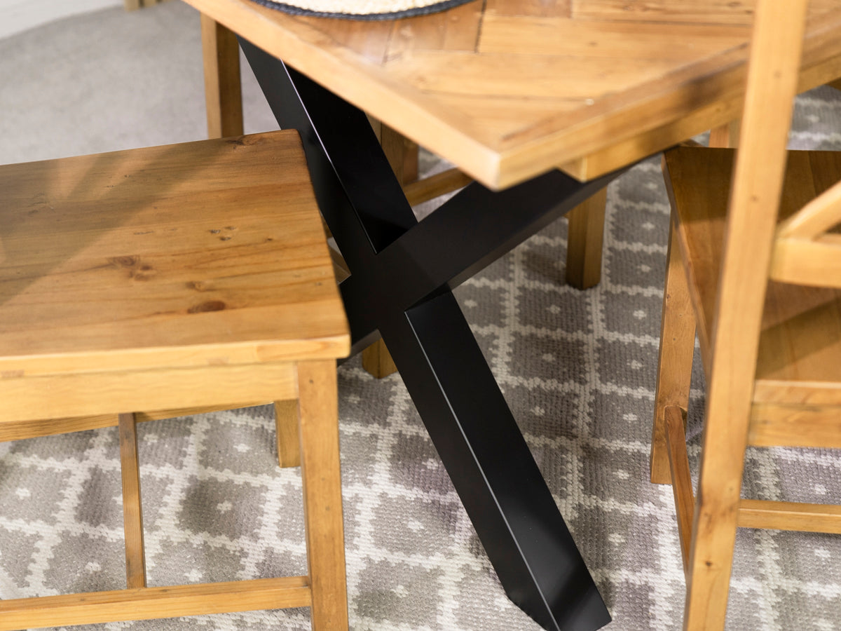 Tulsa Cross Leg Extendable Dining Table (140cm - 180cm)