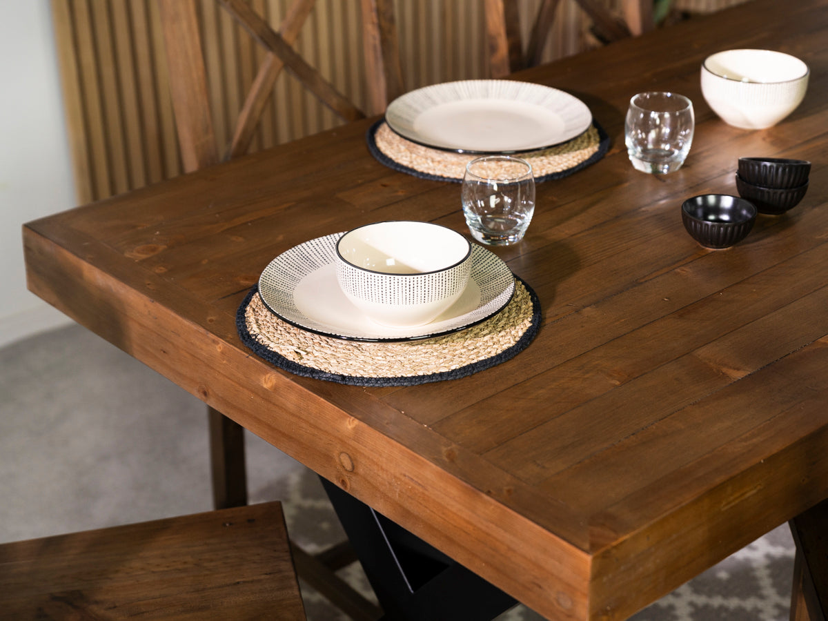 Brooklyn 180cm Fixed Top Cross Leg Dining Table