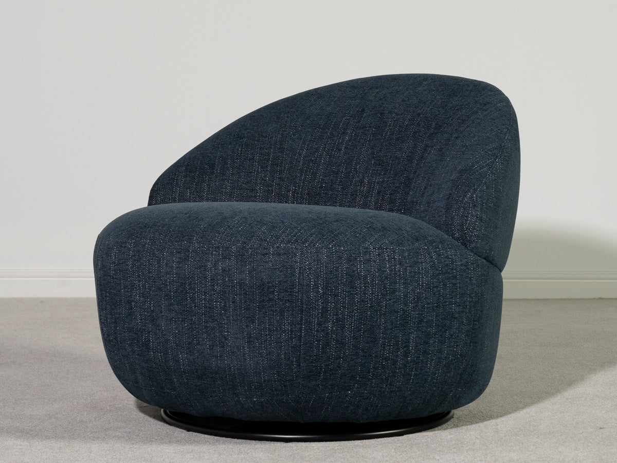 Abelia Eco Blue Swivel Chair