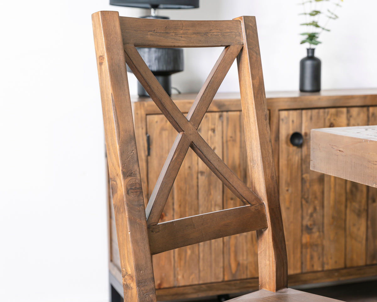 Provence Extending Dining Table (140-180cm) & Brooklyn Cross Back Dining Chair