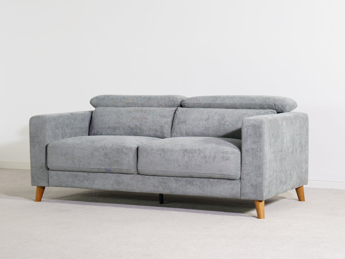 Olive Grey 3 Seater