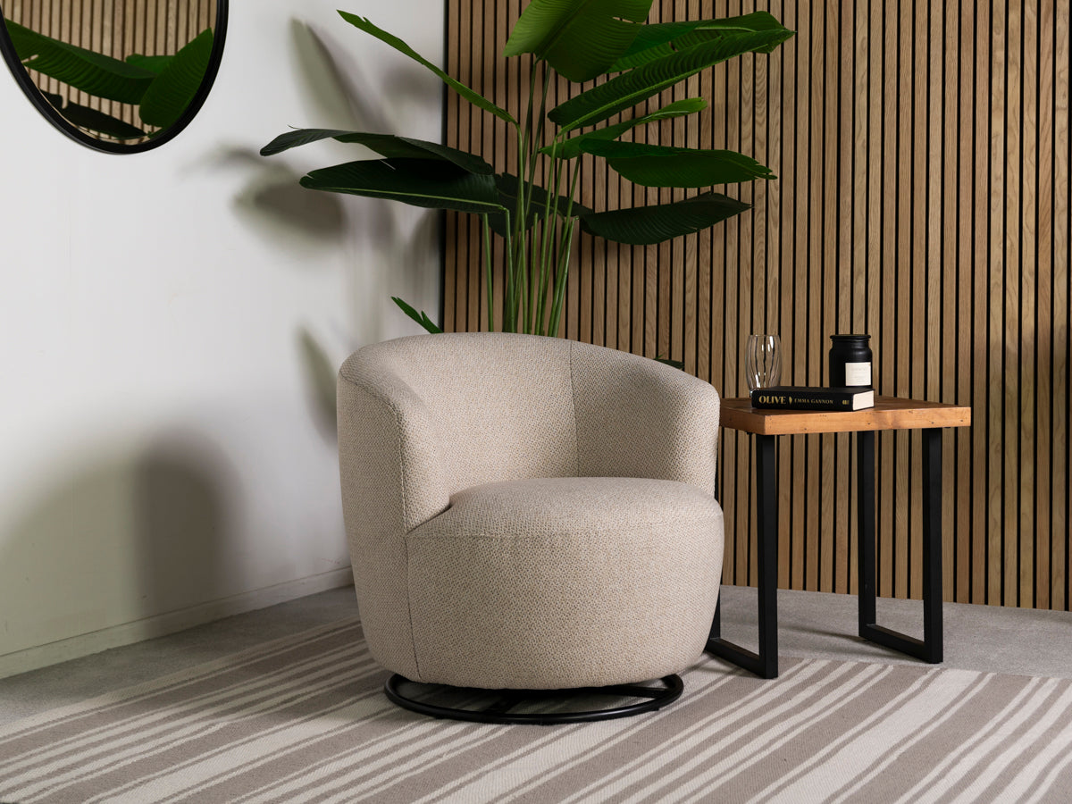 Adelaide Eco Beige Swivel Chair