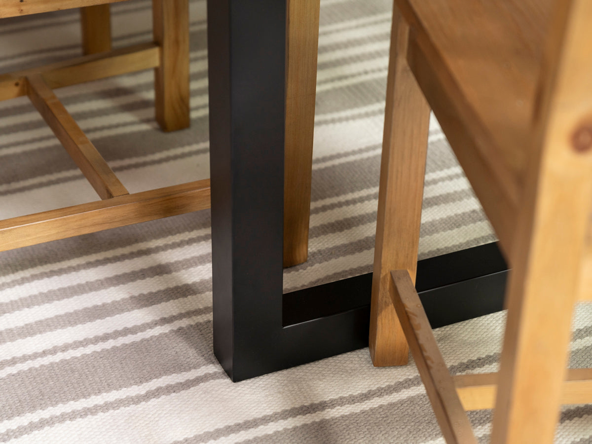 Brooklyn Light 180cm Fixed Top Dining Table & Grey Houston Dining Chairs