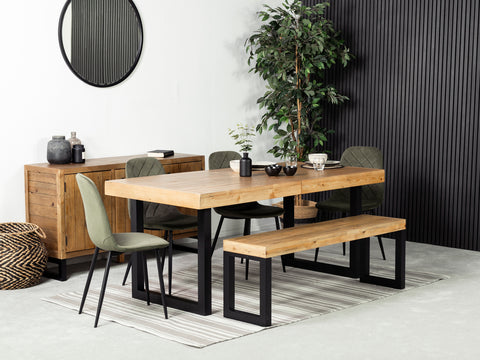 Brooklyn Light Extendable Dining Table (180cm - 240cm) & Alston Dining Chair