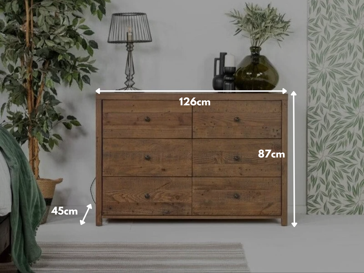 Montreal 6 Drawer Wide Chest