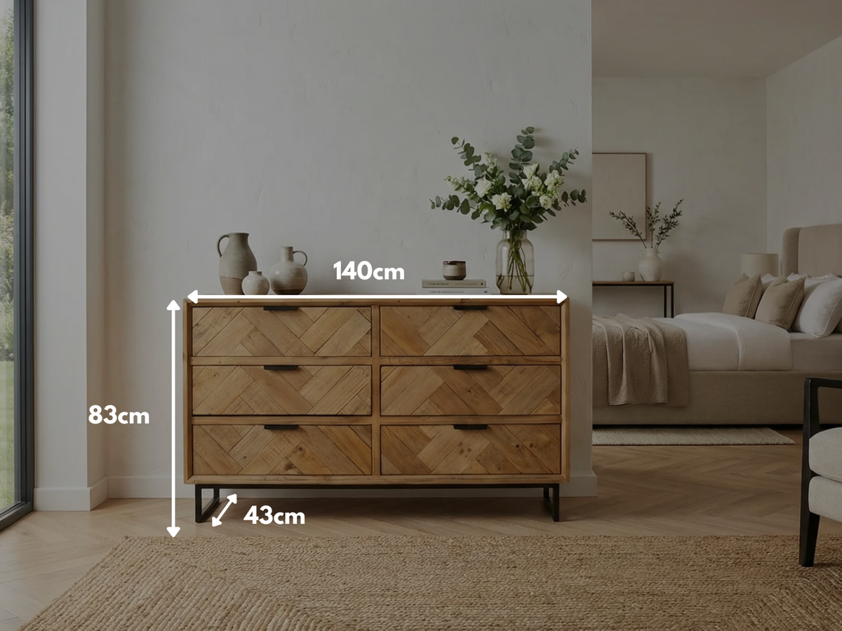 Sydney 6 Drawer Wide Chest