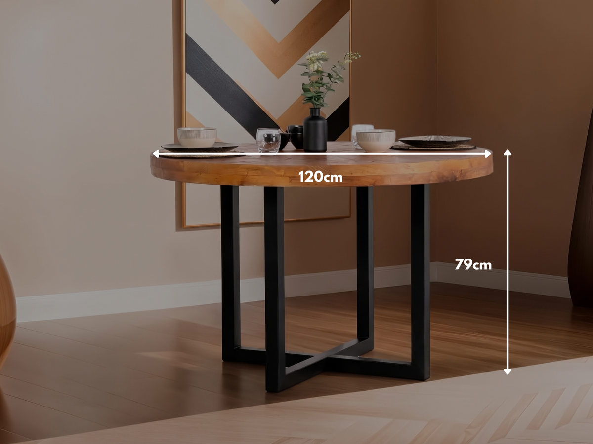 Tulsa 120cm Round Dining Table