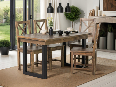 Tulsa Dark 135cm Fixed Top Dining Table